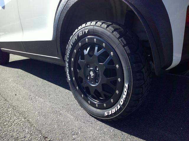 キャロル GL 評価点4.5 バックカメラ禁煙車衝突防止システム シートヒーター ナビ(KXM-E503W)フルセグ リフトアップ 15インチMLJエクストリームホイール TOYOブロックタイヤ ラプター塗装 ETC(18枚目)