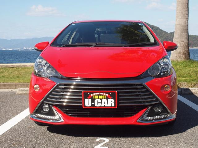 アクア G G’s フロントスポイラー リア/ルーフスポイラ― リアワイパー ブレーキアシスト 衝突安全ボディー 盗難防止システム フルオートエアコン クルーズコントロール 17インチアルミホイール UVカットガラス(2枚目)