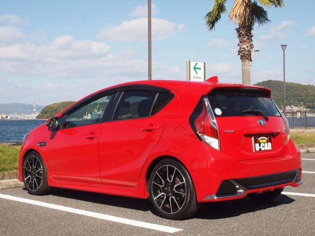 アクア G G’s フロントスポイラー リア/ルーフスポイラ― リアワイパー ブレーキアシスト 衝突安全ボディー 盗難防止システム フルオートエアコン クルーズコントロール 17インチアルミホイール UVカットガラス(8枚目)