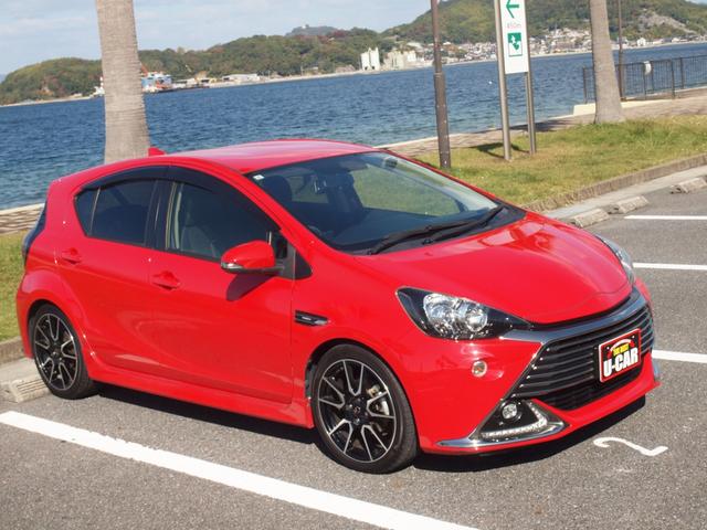 アクア G G’s フロントスポイラー リア/ルーフスポイラ― リアワイパー ブレーキアシスト 衝突安全ボディー 盗難防止システム フルオートエアコン クルーズコントロール 17インチアルミホイール UVカットガラス(50枚目)