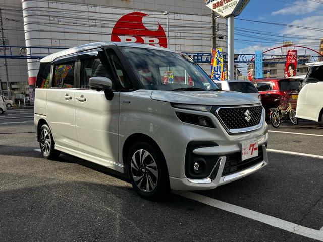 ソリオバンディット ハイブリッドＭＶ　衝突被害軽減システム　レーンアシスト　両側電動スライドドア　ドラレコ　ＥＴＣ　８インチナビ　全周囲カメラ　フルセグＴＶ　Ｂｌｕｅｔｏｏｔｈ　ＣＤ　ＤＶＤ　ＬＥＤヘッドライト　クルコン　バックソナー（3枚目）