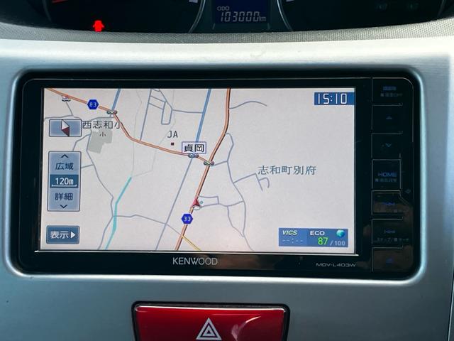 ステラ カスタムR ワンオーナー 4WD ナビ バックカメラ TV CD DVD HIDヘッドライト フォグライト スマートキー オートエアコン 電動格納ミラー AW14インチ ベンチシート フルフラット ABS(5枚目)