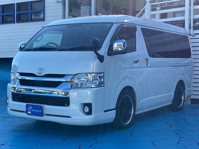 ハイエースワゴン ＧＬ　前後ドラレコ　ＥＴＣ　Ｐａｎａｓｏｎｉｃナビ（ＣＮ－ＲＥ０７ＷＤ）フリップダウンモニター　モデリスタインテリアパネルセット　パワースライドドア（Ｌ）ローダウン　エアロキット　１８インチアルミホイール（61枚目）