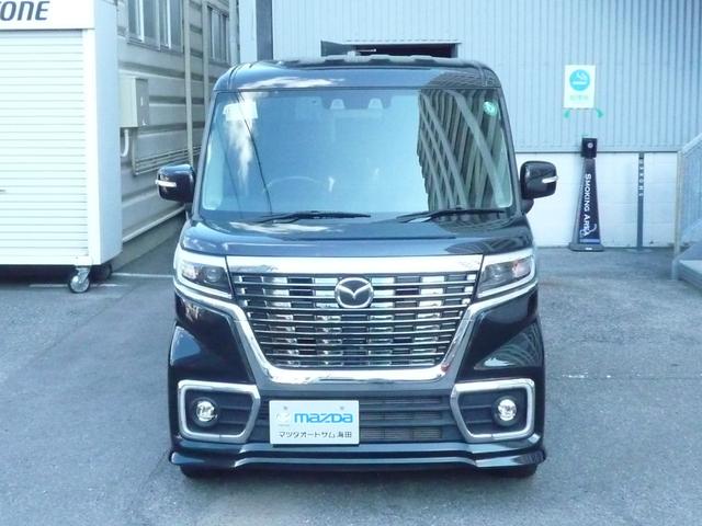 フレアワゴンカスタムスタイル ハイブリッドＸＳ　ナビ　フルセグ　ＣＤ　ＤＶＤ　ＥＴＣ　ＵＳＢ　リアコーナーセンサー　シートヒーター　両側電動スライドドア　衝突被害軽減システム　車線逸脱防止装置　ＬＥＤヘッドライト　クルーズ　ワンオーナー　禁煙車（4枚目）