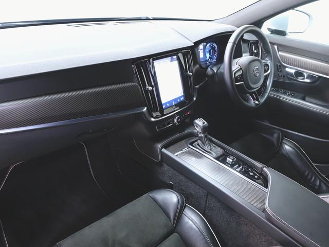 V90 T6 AWD Rデザイン シートヒーター パワーシート トランクスルー フロアマット ナビ CD 音楽プレーヤー接続 Bluetooth接続 TV ETC サンルーフ・ガラスルーフ LEDヘッドライト 電動リアゲート(11枚目)