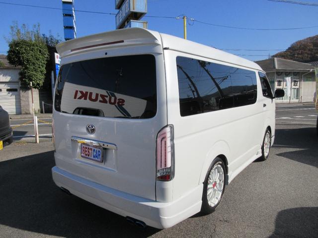 ハイエースワゴン GL キャプテンシート4脚/BIGX11インチナビ/フリップダウンモニター/UIリアスタビ/BLITZマフラー/コブラボンネット/F、左S、Rカメラ/デジタルインナーミラー/スロコン/クルコン/パドルシフト(6枚目)