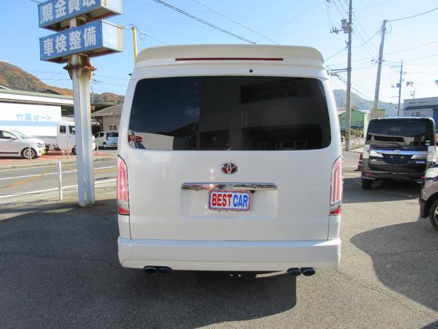 ハイエースワゴン GL キャプテンシート4脚/BIGX11インチナビ/フリップダウンモニター/UIリアスタビ/BLITZマフラー/コブラボンネット/F、左S、Rカメラ/デジタルインナーミラー/スロコン/クルコン/パドルシフト(55枚目)