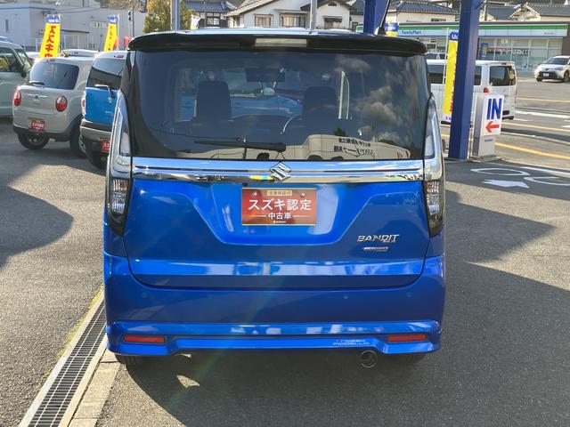 ソリオバンディット バンディット　ＨＹＢＲＩＤ　ＭＶ２ＷＤ　左電動スライドドアー　８インチナビ　バックカメラ　ＥＴＣ　ブルーブラックツートン前後ブレーキサポート（3枚目）