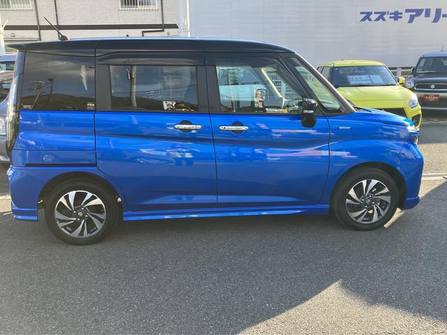 ソリオバンディット バンディット　ＨＹＢＲＩＤ　ＭＶ２ＷＤ　左電動スライドドアー　８インチナビ　バックカメラ　ＥＴＣ　ブルーブラックツートン前後ブレーキサポート（4枚目）