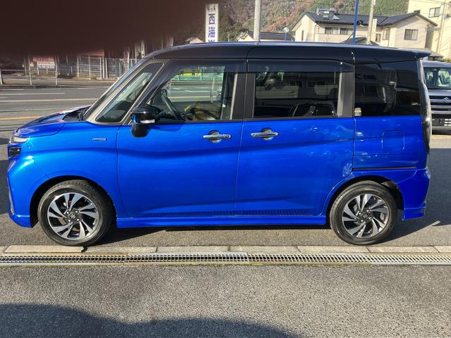 ソリオバンディット バンディット　ＨＹＢＲＩＤ　ＭＶ２ＷＤ　左電動スライドドアー　８インチナビ　バックカメラ　ＥＴＣ　ブルーブラックツートン前後ブレーキサポート（5枚目）