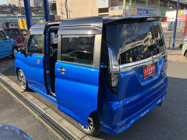 ソリオバンディット バンディット　ＨＹＢＲＩＤ　ＭＶ２ＷＤ　左電動スライドドアー　８インチナビ　バックカメラ　ＥＴＣ　ブルーブラックツートン前後ブレーキサポート（9枚目）