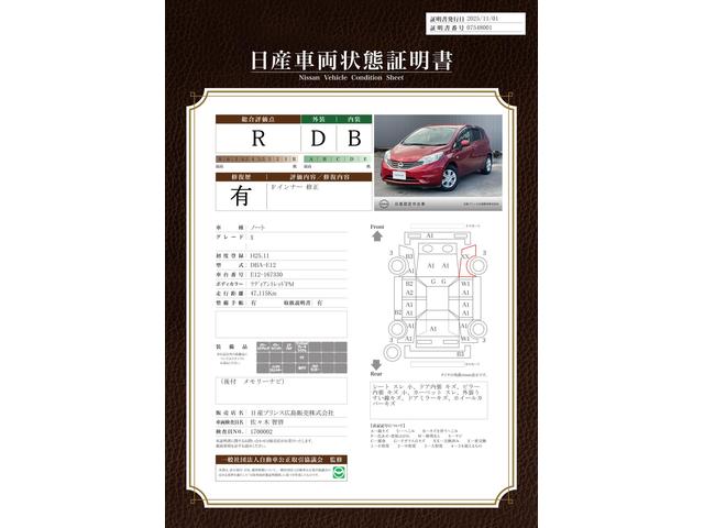 車両状態評価書
