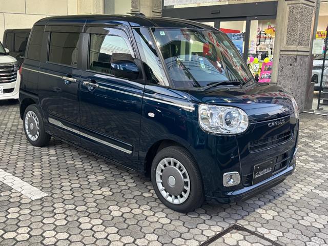 ムーヴキャンバス セオリーＧターボ　両側パワースライドア／純正ナビ／Ｂｌｕｅｔｏｏｔｈ／フルセグ／ラジオ／ＥＴＣ／前後ドライブレコーダー／全方位モニター／アイドリングストップ／コーナーセンサー／（3枚目）