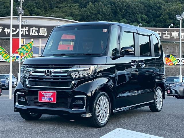 Ｎ－ＢＯＸカスタム Ｌターボ　ホンダセンシング　社外ナビ　ハーフレザーシート　純正アルミホイール　両側パワースライドドア　ＬＥＤヘッドライト　ＥＴＣ　バックカメラ（2枚目）