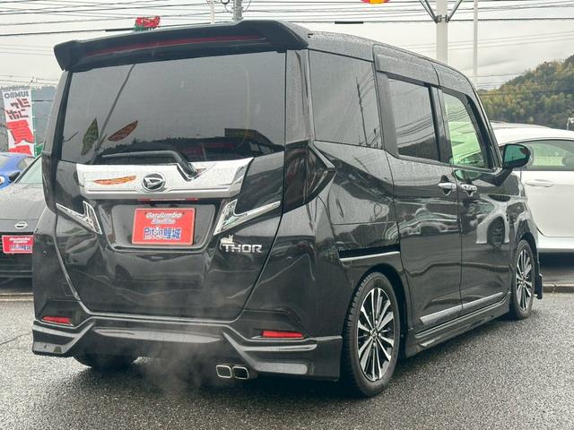 トール カスタムＧ　ターボ　モデリスタエアロ　レーダーブレーキ　レーダークルーズ　車高調　社外ハンドル　アルパインデカナビ　フルセグ　パノラミックビューモニター　黒レザー調シートカバー　純正アルミ（2枚目）