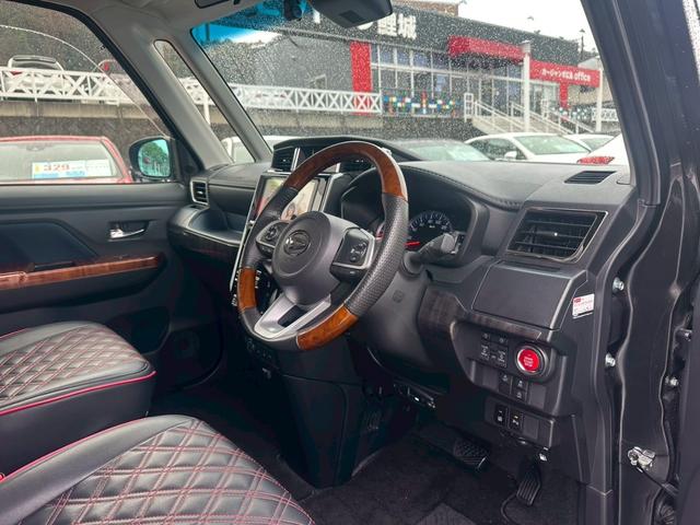 トール カスタムＧ　ターボ　モデリスタエアロ　レーダーブレーキ　レーダークルーズ　車高調　社外ハンドル　アルパインデカナビ　フルセグ　パノラミックビューモニター　黒レザー調シートカバー　純正アルミ（11枚目）