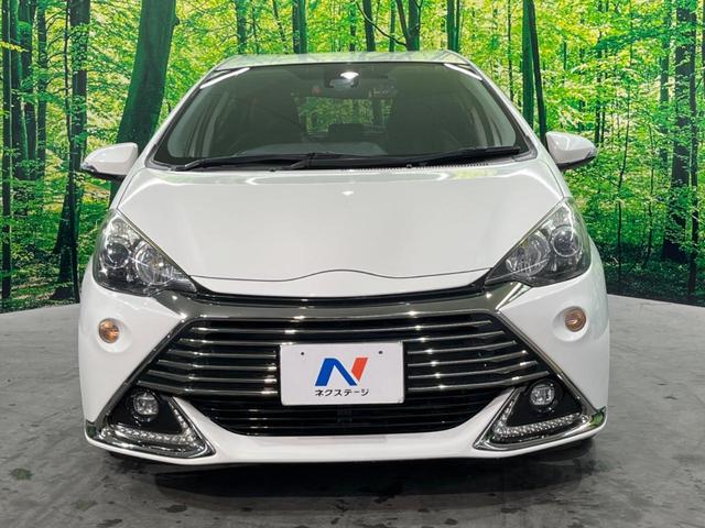 アクア G G’s バックカメラ 衝突被害軽減システム ハーフレザーシート ドラレコ LEDヘッド ビルトインETC オートライト オートエアコン 純正17インチアルミ Bluetooth CD DVD再生 フルセグ(14枚目)