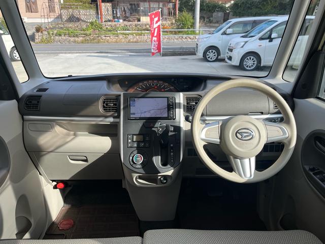 タント Ｘ　スマートキー　プッシュスタート　ナビ・フルセグＴＶ　左電動スライドドア　ＥＴＣ　禁煙車　新品バッテリー　エコアイドル　オートライト　ＵＶカットガラス　盗難防止システム　衝突安全ボディ（5枚目）