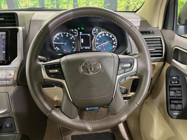 ランドクルーザープラド TX Lパッケージ サンルーフ BIGX9型ナビ バックカメラ 衝突軽減装置 レーダークルーズ 禁煙車 本革シート 前席シートエアコン ドラレコ コーナーセンサー スマートキー LEDヘッドライト ETC 車線逸脱警報(11枚目)