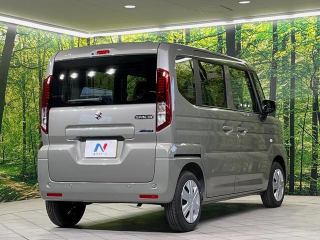 スペーシア ハイブリッドG 届出済未使用車 衝突軽減装置 コーナーセンサー スマートキー LEDヘッドライト オートマチックハイビーム 車線逸脱警報 オートライト オートエアコン ステアリングスイッチ プライバシーガラス(17枚目)