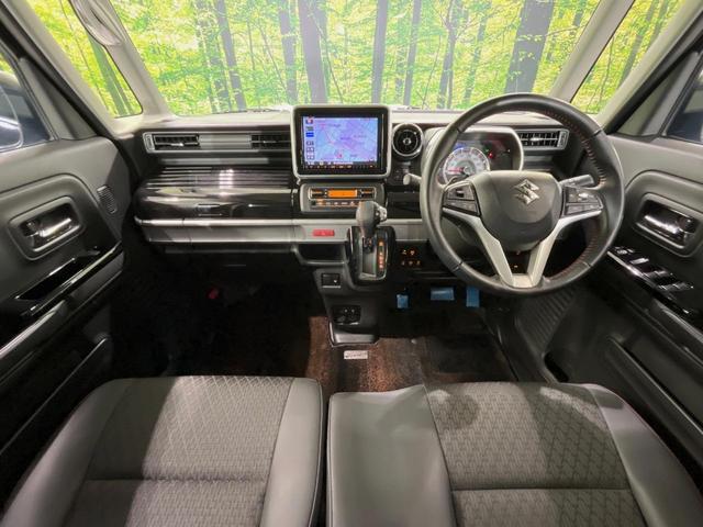 スペーシアカスタム ハイブリッドＸＳターボ　純正８型ナビ　全周囲カメラ　衝突軽減装置　レーダークルーズ　ＥＴＣ　ドラレコ　両側電動スライドドア　ＬＥＤヘッド　革巻きステアリング　純正１５インチアルミ　コーナーセンサー　シートヒーター　禁煙車（2枚目）