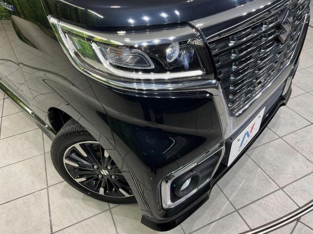 スペーシアカスタム ハイブリッドＸＳターボ　純正８型ナビ　全周囲カメラ　衝突軽減装置　レーダークルーズ　ＥＴＣ　ドラレコ　両側電動スライドドア　ＬＥＤヘッド　革巻きステアリング　純正１５インチアルミ　コーナーセンサー　シートヒーター　禁煙車（12枚目）