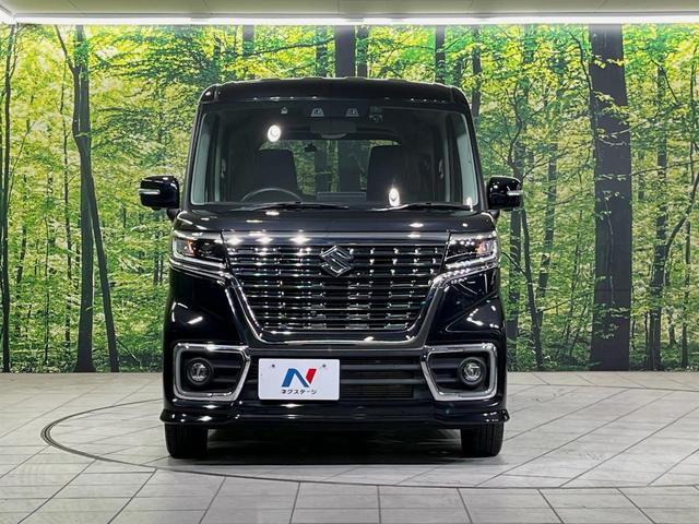 スペーシアカスタム ハイブリッドＸＳターボ　純正８型ナビ　全周囲カメラ　衝突軽減装置　レーダークルーズ　ＥＴＣ　ドラレコ　両側電動スライドドア　ＬＥＤヘッド　革巻きステアリング　純正１５インチアルミ　コーナーセンサー　シートヒーター　禁煙車（14枚目）