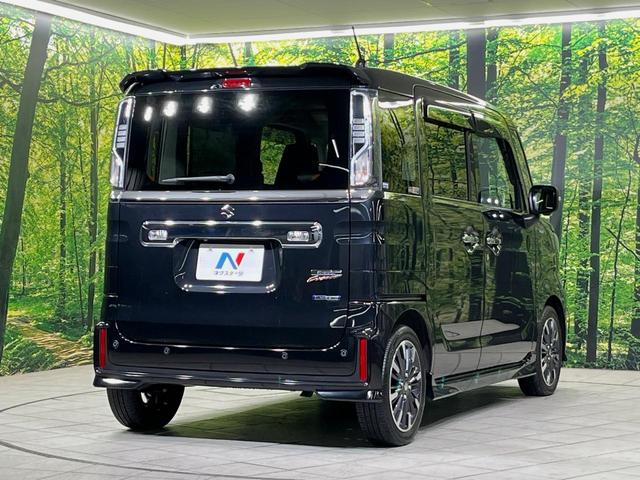 スペーシアカスタム ハイブリッドＸＳターボ　純正８型ナビ　全周囲カメラ　衝突軽減装置　レーダークルーズ　ＥＴＣ　ドラレコ　両側電動スライドドア　ＬＥＤヘッド　革巻きステアリング　純正１５インチアルミ　コーナーセンサー　シートヒーター　禁煙車（17枚目）