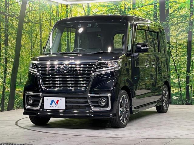 スペーシアカスタム ハイブリッドＸＳターボ　純正８型ナビ　全周囲カメラ　衝突軽減装置　レーダークルーズ　ＥＴＣ　ドラレコ　両側電動スライドドア　ＬＥＤヘッド　革巻きステアリング　純正１５インチアルミ　コーナーセンサー　シートヒーター　禁煙車（54枚目）