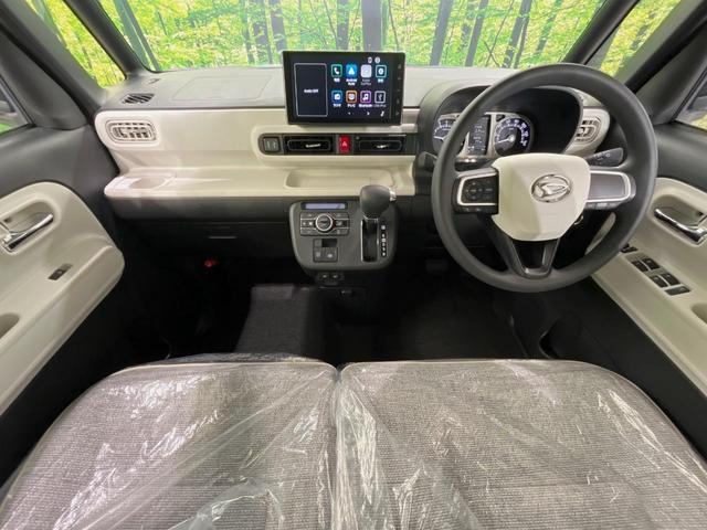 ムーヴキャンバス ストライプスＧ　届出済未使用車　純正９型ディスプレイオーディオ　バックカメラ　両側電動スライドドア　衝突軽減装置　シートヒーター　コーナーセンサー　スマートキー　ＬＥＤヘッドライト　オートハイビーム　車線逸脱警報（2枚目）