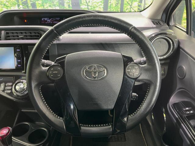 アクア G G’s 純正ナビ バックカメラ 禁煙車 ハーフレザーシート ドラレコ スマートキー LEDヘッドライト ETC クルーズコントロール 純正17インチアルミホイール オートライト オートエアコン 盗難防止装置(11枚目)