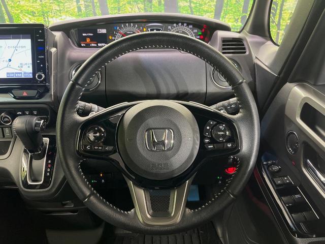 N-BOXカスタム Lターボ スタイル+ブラック 純正8型ナビ 両側電動スライドドア バックカメラ 衝突軽減装置 レーダークルーズ 禁煙車 ハーフレザーシート 前席シートヒーター 前後ドラレコ コーナーセンサー スマートキー LEDヘッド ETC(11枚目)