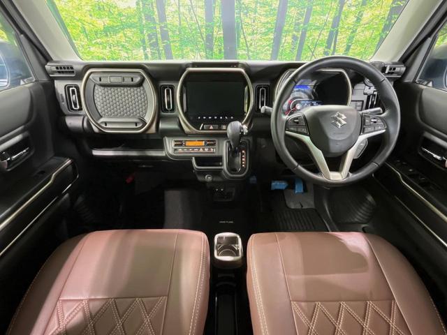 ハスラー ＪスタイルＩＩターボ　メーカー純正９型ナビ　全周囲カメラ　衝突軽減装置　ドラレコ　ＥＴＣ　革巻きステアリング　ＬＥＤヘッド　純正１５インチアルミ　前席シートヒーター　オートエアコン　オートライト　スマートキー　禁煙車（2枚目）