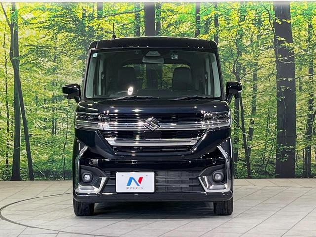 スペーシアカスタム ハイブリッドＸＳターボ　メーカー９型ナビ　両側電動スライドドア　全周囲カメラ　衝突軽減装置　レーダークルーズ　禁煙車　ハーフレザーシート　前後ドラレコ　コーナーセンサー　スマートキー　ＬＥＤヘッド　ステアリングヒーター（14枚目）