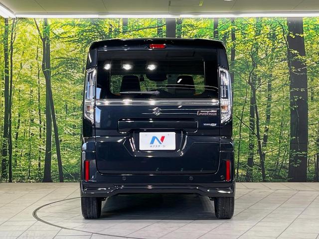 スペーシアカスタム ハイブリッドＸＳターボ　メーカー９型ナビ　両側電動スライドドア　全周囲カメラ　衝突軽減装置　レーダークルーズ　禁煙車　ハーフレザーシート　前後ドラレコ　コーナーセンサー　スマートキー　ＬＥＤヘッド　ステアリングヒーター（15枚目）