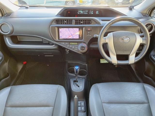 アクア Gブラックソフトレザーセレクション HDDナビ バックカメラ 禁煙車 スマートキー ETC オートライト オートエアコン 地デジ(2枚目)