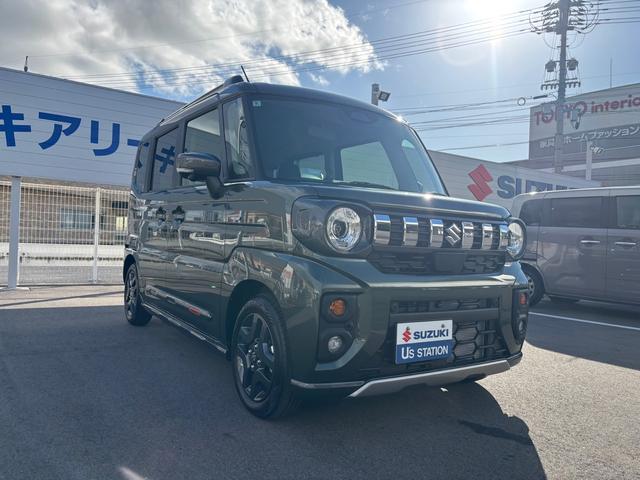 スペーシアギア ハイブリッドXZ ターボ デュアルセンサーブレーキサポートII、誤発進抑制機能、後方誤発進抑制機能、低速時ブレーキサポート(前進、後退)、パーキングセンサー(フロント、リヤ)、車線逸脱警報機能、車線逸脱抑制機能(3枚目)