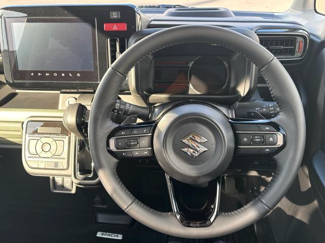 スペーシアギア ハイブリッドXZ ターボ デュアルセンサーブレーキサポートII、誤発進抑制機能、後方誤発進抑制機能、低速時ブレーキサポート(前進、後退)、パーキングセンサー(フロント、リヤ)、車線逸脱警報機能、車線逸脱抑制機能(16枚目)