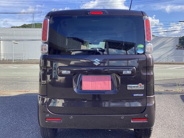 スペーシア ハイブリッドＸ　ワンオーナー　禁煙車　８インチナビ　フルセグＴＶ　ＣＤ　ＤＶＤ　バックモニター　ＥＴＣ　両側電動スライドドア　シートヒーター　ＵＳＢ入力端子　クリアランスソナー　セーフティサポート　キー２個（4枚目）