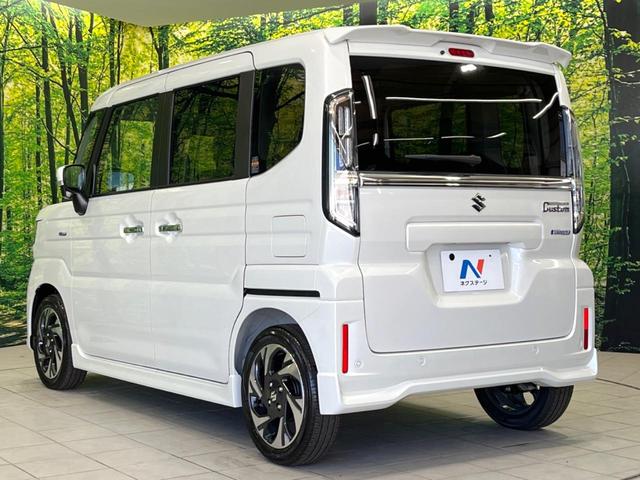スペーシアカスタム ハイブリッドＸＳターボ　届出済未使用車　両側電動ドア　衝突被害軽減システム　レーダークルーズ　ハーフレザーシート　スマートキー　ＬＥＤヘッド　車線逸脱警報　オートライト　オートエアコン　純正１５インチアルミ　パドルシフト（64枚目）