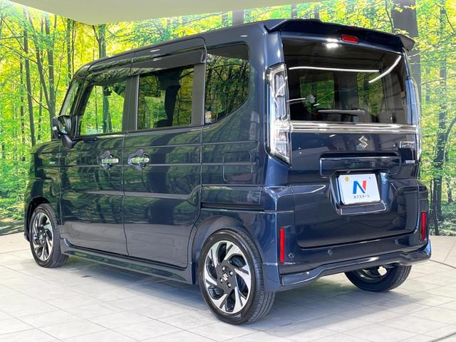 スペーシアカスタム ハイブリッドＸＳターボ　４ＷＤ　純正９型ナビ　両側電動ドア　全周囲カメラ　セーフティサポート　レーダークルーズ　禁煙車　ハーフレザーシート　ドラレコ　コーナーセンサー　ＬＥＤヘッド　ナビ連動ＥＴＣ　車線逸脱警報（26枚目）