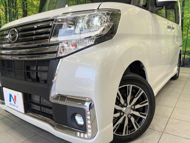 タント カスタムX トップエディションSAIII 4WD 電動スライドドア SDナビ バックカメラ 衝突被害軽減システム 禁煙車 ハーフレザーシート シートヒーター ドラレコ スマートキー LEDヘッド オートハイビーム 車線逸脱警報 オートライト(12枚目)