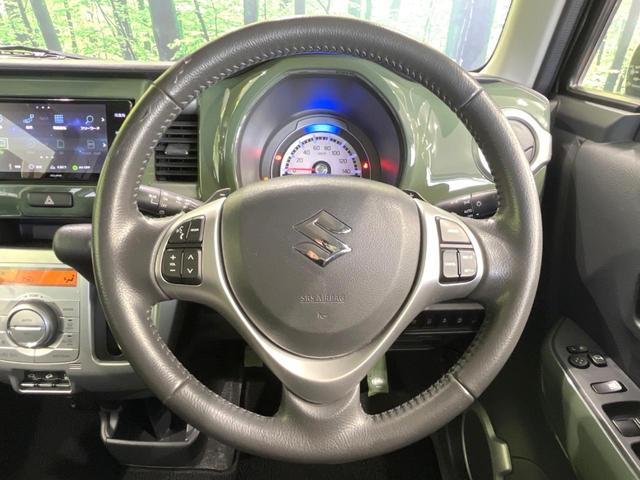 ハスラー Jターボ 4WD SDナビ 衝突被害軽減システム 禁煙車 スマートキー HIDヘッド クルコン 車線逸脱警報 オートライト オートエアコン 純正15インチアルミ Bluetooth CD DVD再生 フルセグ(11枚目)