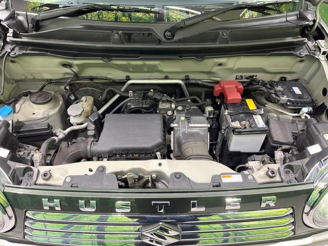 ハスラー Jターボ 4WD SDナビ 衝突被害軽減システム 禁煙車 スマートキー HIDヘッド クルコン 車線逸脱警報 オートライト オートエアコン 純正15インチアルミ Bluetooth CD DVD再生 フルセグ(18枚目)