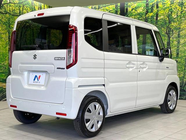 スペーシア ハイブリッドG 届出済未使用車 衝突被害軽減システム コーナーセンサー スマートキー LEDヘッド オートハイビーム 車線逸脱警報 オートライト オートエアコン 盗難防止装置 プライバシーガラス(17枚目)