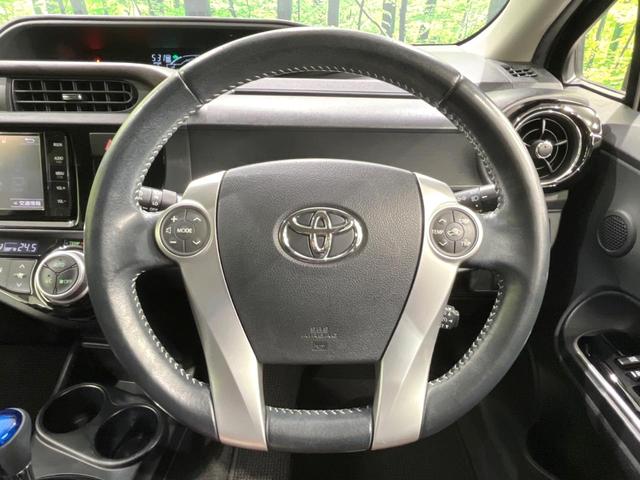 アクア Ｇ　バックカメラ　純正ＳＤナビ　クルーズコントロール　ＥＴＣ　Ｂｌｕｅｔｏｏｔｈ　フルセグ　ＤＶＤ／ＣＤ再生　オートライト　オートエアコン　アイドリングストップ　電動格納ドアミラー　スマートキー（13枚目）