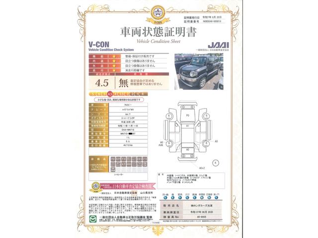 車両状態評価書