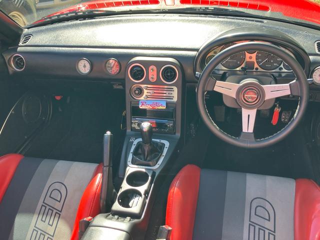 ユーノスロードスター Sスペシャル ハイカム タコ足 ロールバー 左右マツダスピードバケットシート A/C134ガス タイヤネオパー クラッチO/H/ セル×(25枚目)