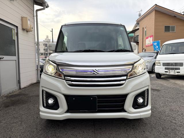 スペーシアカスタム XSターボ 両側パワースライドドア 8インチ大型ナビ Bluetoothナビ シートヒーター ミラー型レーダー探知機 ETC クルーズコントロール プッシュスタート パドルシフト フォグランプ ISOFIX対応(3枚目)