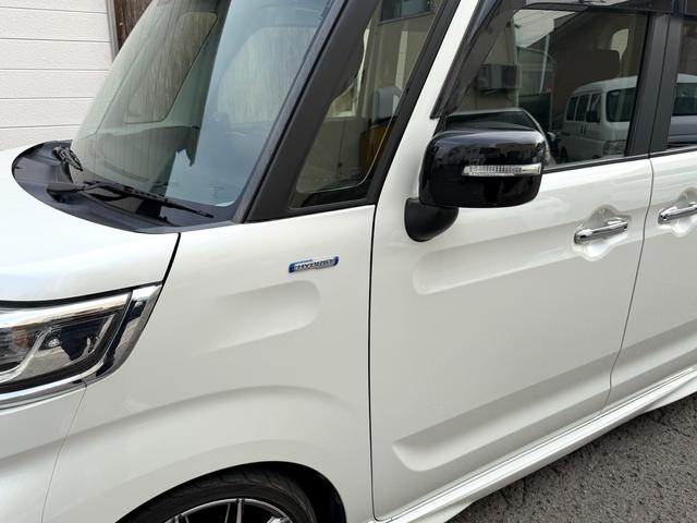 スペーシアカスタム ハイブリッドXS 8インチBluetoothナビ フルセグTV 車高調 社外ホイール 両側パワースライドドアナビ HID ETC、シートヒーター スマートキー 前後ドライブレコーダー デュアルセンサーブレーキサポート(14枚目)